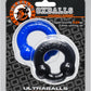 Oxballs Ultraballs Cock Ring - Black/Blue - 2 Pack/Set