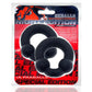 Oxballs Ultraballs Cock Ring Set (2 Pack)- Night Edition - Black