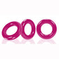 Oxballs Willy Rings Cock Rings - Pink - 3 Pack