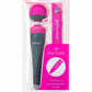 Palmpower Plug and Play Rechargeable Silicone Wand Massager - Gray/Pink