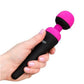 Palmpower Rechargeable Silicone Personal Wand Massager - Fuschia