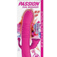 Passion Dual Massager Heat Up Rechargeable Silicone Rabbit Vibrator - Pink