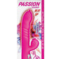 Passion Teaser Heat Up Rechargeable Silicone Rabbit Vibrator - Pink