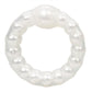 Pearl Beaded Prolong Silicone Cock Ring - White
