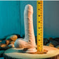 Peek A Boo Vibrating Rechargeable Silicone Dildo - Light