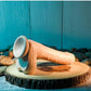 Peek A Boo Vibrating Rechargeable Silicone Dildo - Light