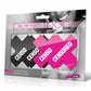 Peekaboo Censored Pasties - Black/Pink