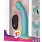 Pegasus Remote Control Ripple P-Spot/G-Spot Silicone Peg with Harness - Aqua/Teal - 6in