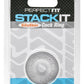 Perfect Fit Stackit Silaskin Cock Ring - Clear