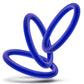 Performance Vs1 Pure Premium Silicone Cock Rings - Blue/Indigo - Medium - 3 Pack