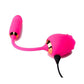 Pink Pussycat Vibrating Licking Rechargeable Silicone Rose with Remote