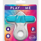 Play with Me Delight Vibrating Cock Ring - Blue