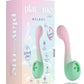 Play with Me Melody Rechargeable Silicone Dual-End Vibrator - Green/Pink
