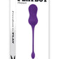 Playboy Double Time Rechargeable Silicone Vibrating Kegel Balls with Remote Control - Purple
