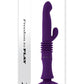 Playboy Happy Ending Rechargeable Silicone Thrusting Rabbit Vibrator - Purple