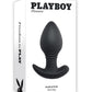 Playboy Plug and Play Rechargeable Silicone Vibrating Anal Plug with Remote Control - Black