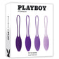 Playboy Put In Work Silicone Kegel Ball - Purple - 4 Piece/Set
