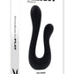 Playboy The Swan Rechargeable Silicone Dual Vibrator - Black