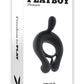 Playboy Triple Play Rechargeable Silicone Cock Ring with Remote Control - Black