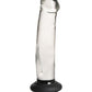 Pleasure Crystals Glass Dildo with Silicone Base