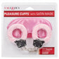 Pleasure Cuffs with Satin Mask - Pink