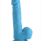Pop Peckers Dildo with Balls - Blue - 6.5in