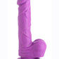 Pop Peckers Dildo with Balls - Purple - 6.5in