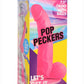 Pop Peckers Dildo with Balls - Pink - 7.5in