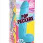 Pop Peckers Dildo with Balls - Blue - 8.25in