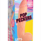 Pop Peckers Dildo with Balls - Vanilla - 8.25in