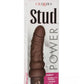 Power Stud Curvy Vibrating Dildo - Chocolate