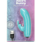 Powerbullet Alice's Bunny Silicone Rechargeable Rabbit Vibrator - Teal