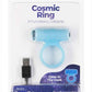 Powerbullet Cosmic Ring Rechargeable Silicone Vibrating Cock Ring - Glow In - Blue/Dark Blue/Glow In The Dark