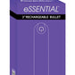 Powerbullet Essential Rechargeable Vibrating Bullet - Purple