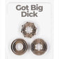 Powerbullet Got Big D Super Stretch Cock Rings - Black - 3 Pack