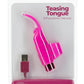 Powerbullet Silicone Teasing Tongue with Mini Rechargeable Bullet - Pink - 2.5in