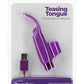 Powerbullet Silicone Teasing Tongue with Mini Rechargeable Bullet - Purple - 2.5in