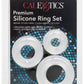 Premium Silicone Cock Ring - Clear - 3 Piece Set/Set
