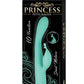 Princess Petite Pleasure Silicone Rechargeable Dual Stimulating Vibrator - Aqua/Green
