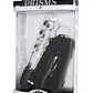Prisms Lingam Glass Dildo Flogger - Black/Clear
