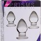 Prisms Triplets 3 Piece Glass Anal Plug Kit - Clear