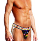 Prowler Black Oversized Paw Jock - Black/Multicolor/Rainbow - Small