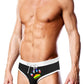 Prowler Oversized Paw Swimming Brief - Black/Multicolor/Rainbow - Small