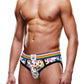 Prowler Pride Love and Peace 1 Brief - Multicolor/Rainbow - XXLarge