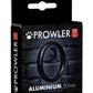 Prowler Red Aluminum Cock Ring - Black/Metal - 50mm