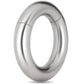 Prowler Red Stainless Steel Magnetic Cock Ring - Silver - 33mm