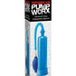 Pump Worx Silicone Power Pump Advanced Penis Enlargement System - Blue