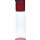Pumped Automatic Waterproof Rechargeable Silicone Penis Pump - Metal/Red