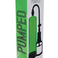 Pumped Basic Pump 2 Water Resistant Silicone Penis Pump - Green