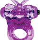 Purrfect Pets Buzzy Butterfly Silicone Stimulator with Vibrating Bullet - Purple